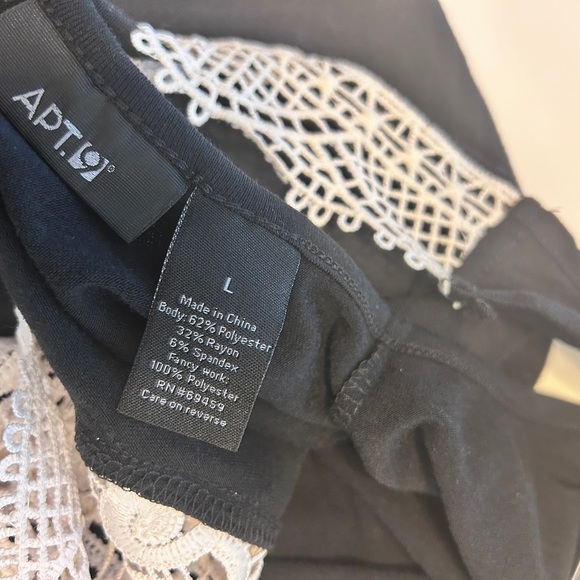 Apt.9 Bathing Suit Cover-up Large NWOT Black - Picture 5 of 6